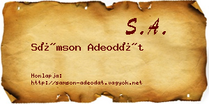 Sámson Adeodát névjegykártya